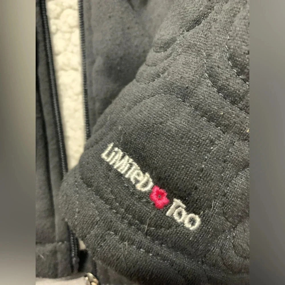 Limited Too Girls Jacket - Gray with cheetah accent
